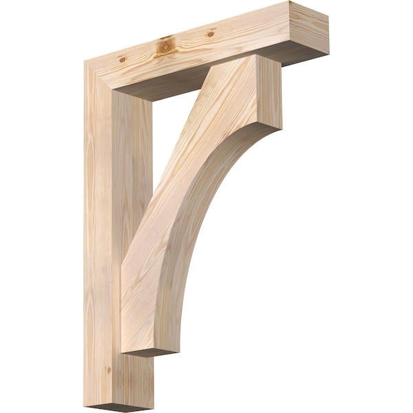 Ekena Millwork Westlake Block Smooth Bracket w/ Offset Brace, Douglas Fir, 5 1/2"W x 24"D x 32"H BKT0604X24X32WTL05SDF - main